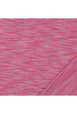 Sommersweat French Terry Motiv Streifen meliert pink - SH
