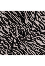 Strick Jacquard Zebra Optik grau schwarz - SH