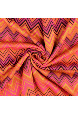 Jacquard Zick Zack Optik pink beere orange - SH