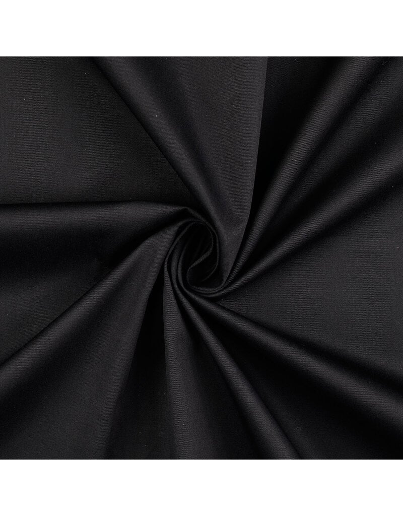 Twill Baumwolle Cotton Elastic schwarz - SH