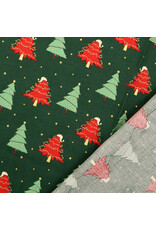 Baumwolle Weihnachten Weihnachtsbaum grün - SH