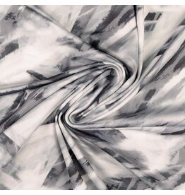 Sportjersey Badestoff abstrakt grau schwarz weiß - SH