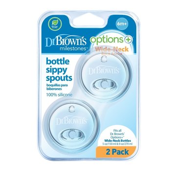 Dr Browns Dr. Brown’s Options+ Anti-colic | Speen Sippy Spout Brede fles (6M+)