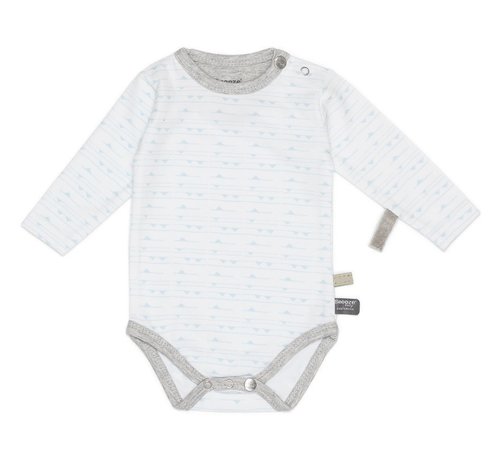 Snoozebaby Snoozebaby Romper Flags Fading Blue LS