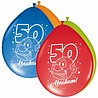 Folat Ballonnen 50 jaar Abraham 30cm | 8 stuks Folat Ballonnen 50 jaar Abraham 30cm | 8 stuks