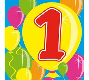 Folat Servetten 1 jaar 25x25cm | 20 stuks Folat Servetten 1 jaar 25x25cm | 20 stuks
