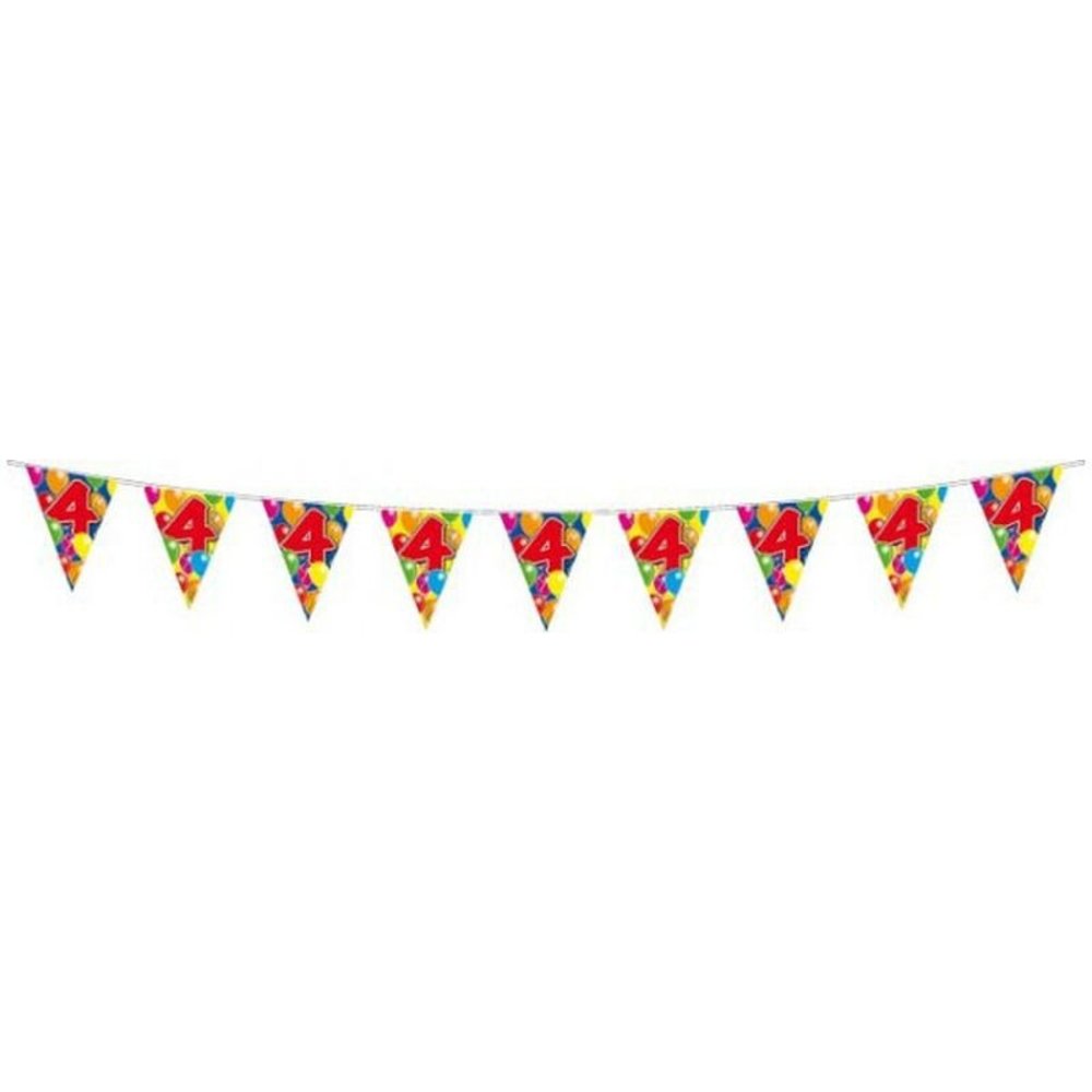 Folat Vlaggenlijn slinger 4 jaar | 10 meter Folat Vlaggenlijn slinger 4 jaar | 10 meter