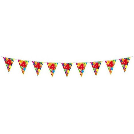 Folat Vlaggenlijn slinger 4 jaar | 10 meter Folat Vlaggenlijn slinger 4 jaar | 10 meter
