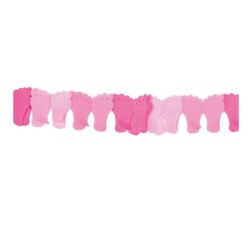 Folat Pink Footprint Garland | 6 meters