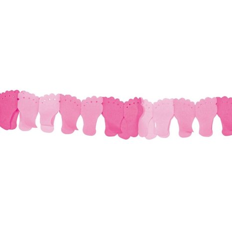 Folat Slinger Voetjes Geboorte Roze | 6 meter Folat Slinger Voetjes Geboorte Roze | 6 meter