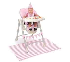Amscan Ensemble de décoration rose pour chaise haute