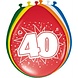 Folat 40. Geburtstagsballons, 30 cm | 8 Stück