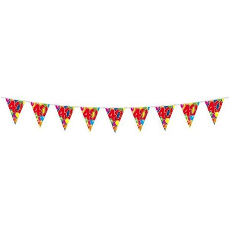 Folat Flaggengirlande 40 Jahre, 10 Meter | pro Stück