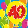 Folat Servetten 40 jaar 25x25cm | 20 stuks