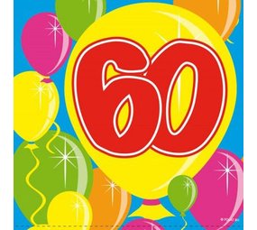 Folat Servietten zum 60. Geburtstag, 25 x 25 cm | 20 Stück
