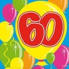 Folat Servetten 60 jaar 25x25cm | 20 stuks Folat Servetten 60 jaar 25x25cm | 20 stuks