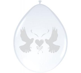 Ballon Duifjes wit 8 stuks Ballon Duifjes wit 8 stuks