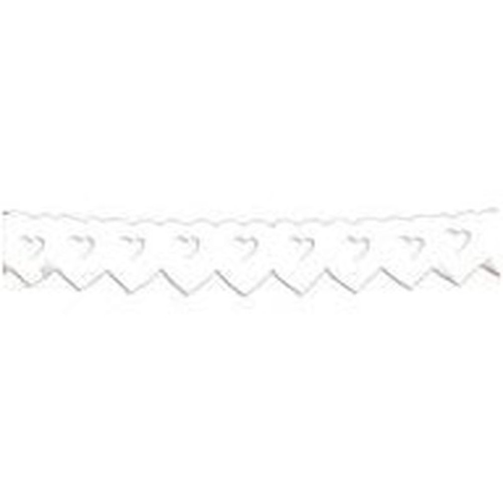 Large white double heart garland