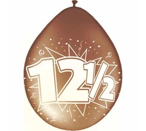 Folat Ballonnen 12.5 jaar getrouwd koper | 8 stuks Folat Ballonnen 12.5 jaar getrouwd koper | 8 stuks