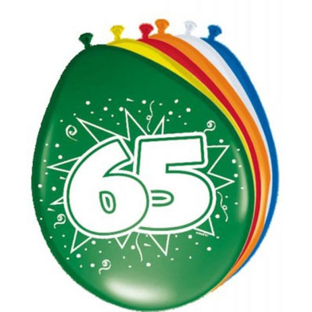 Ballon 65 jaar 8 stuks Ballon 65 jaar 8 stuks