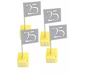 Folat 25th Wedding Anniversary Picks 50 pieces