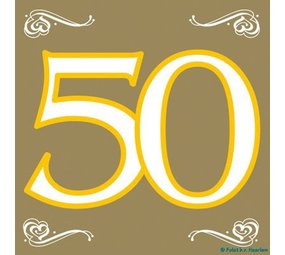 Servet 50 jaar getrouwd 20 stuks Servet 50 jaar getrouwd 20 stuks