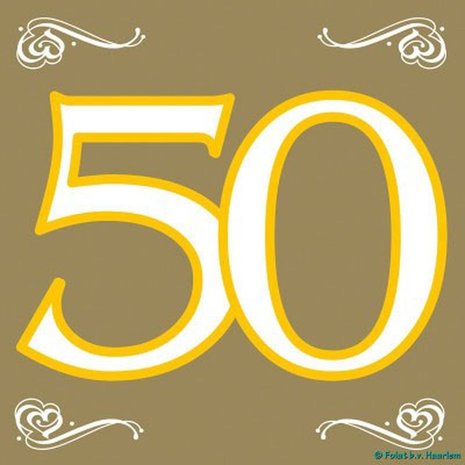 Servet 50 jaar getrouwd 20 stuks Servet 50 jaar getrouwd 20 stuks