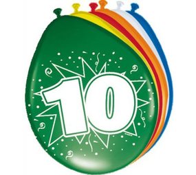 Folat 10 Years Balloons 30cm | 8 pieces
