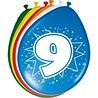 Folat Luftballons für 9-Jährige, 30 cm | 8 Stück Folat Luftballons für 9-Jährige, 30 cm | 8 Stück