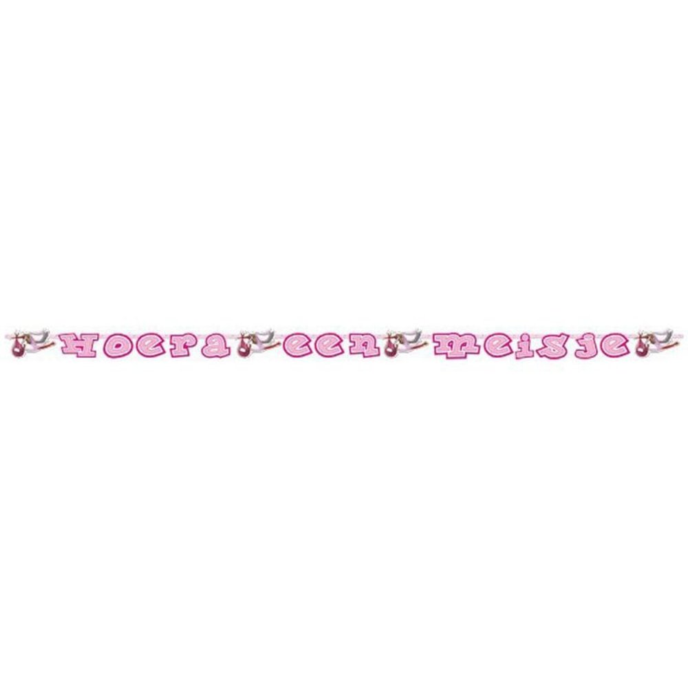 Folat Hourra pour une fille ! Guirlande de lettres de cigogne