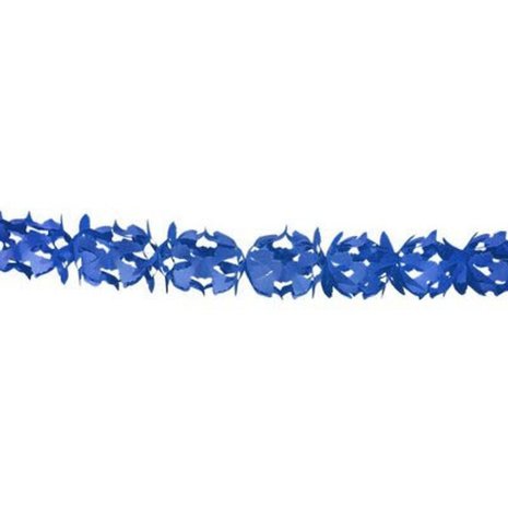 guirlande de papier bleu