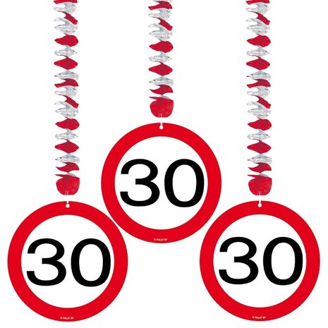 Folat Panneaux de signalisation décoratifs en spirale, 30 pièces