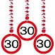 Decoratie spiraal 30 Verkeersbord 3 stuks Decoratie spiraal 30 Verkeersbord 3 stuks