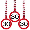 Folat Panneaux de signalisation décoratifs en spirale, 30 pièces Folat Panneaux de signalisation décoratifs en spirale, 30 pièces