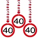 Decoratie spiraal 40 Verkeersbord 3 stuks Decoratie spiraal 40 Verkeersbord 3 stuks