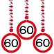 Folat Decorative spiral 60 traffic signs 3 pieces
