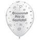 Folat Ballons de communion blancs métallisés 30 cm | 8 pièces