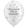 Folat Ballons de communion blancs métallisés 30 cm | 8 pièces Folat Ballons de communion blancs métallisés 30 cm | 8 pièces