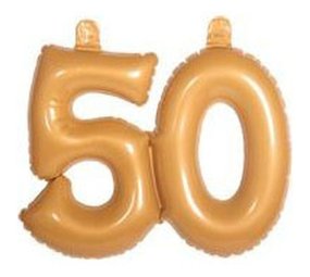 Inflatable number 50 gold
