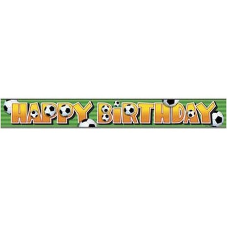 Unique Party Bannière de football « Joyeux anniversaire » 3,5 mètres | à l'unité