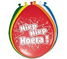 Folat Ballon Hiep Hiep Hoera 8 stuks Folat Ballon Hiep Hiep Hoera 8 stuks