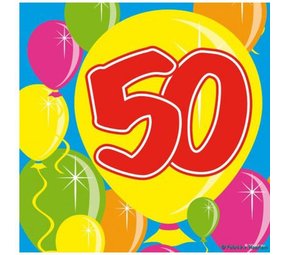 20 Servietten zum 50. Geburtstag