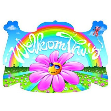 Deurbord Welkom Thuis bloem Deurbord Welkom Thuis bloem