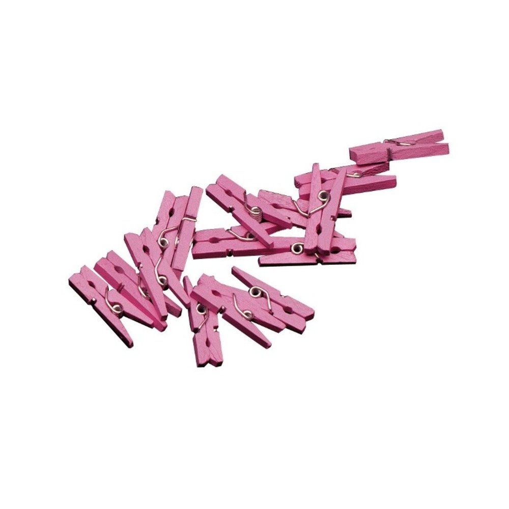 Pink mini clothespins
