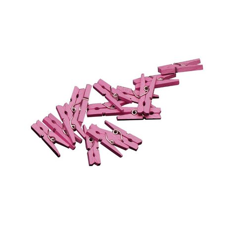 Pink mini clothespins