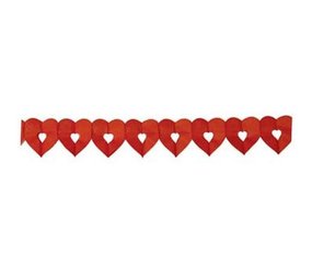 Garland heart small open red