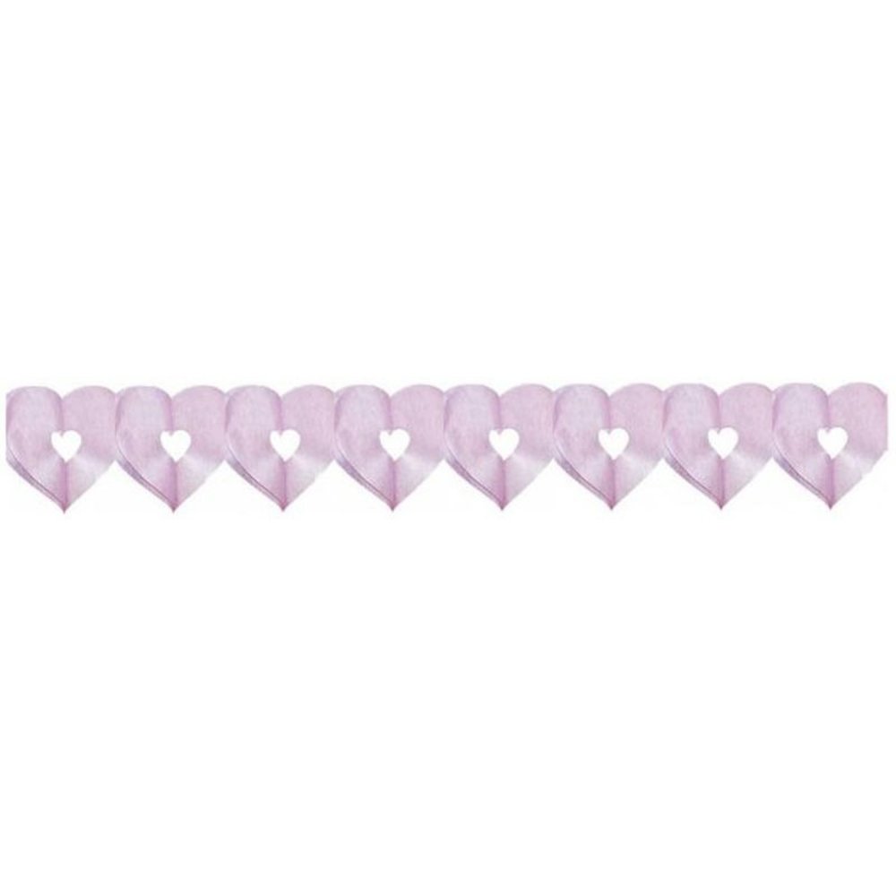 Guirlande cœur petit rose ouvert