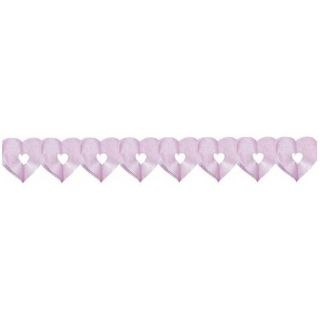 Garland heart small pink open