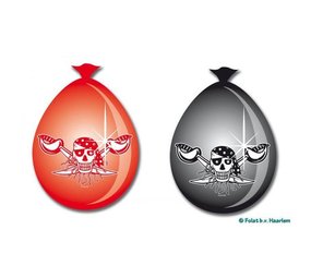 Folat Roter Piratenballon | 8 Stück