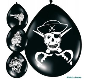 Folat Piraten Ballonnen 30cm | 8 stuks Folat Piraten Ballonnen 30cm | 8 stuks